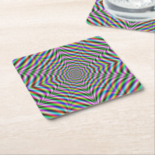 Paper Coaster Twelve Pointed Psychedelic Web