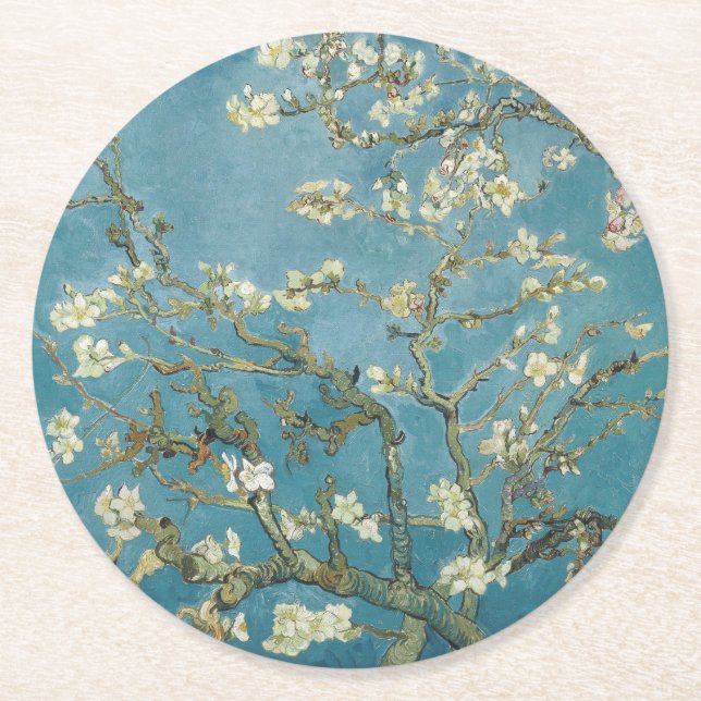 PAPER COASTER : VAN GOGH : ALMOND BLOSSOM  (Front)