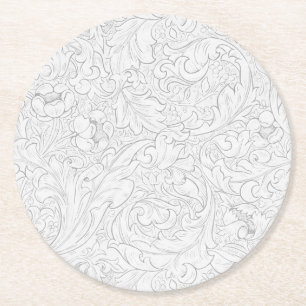 PAPER COASTER : WILLIAM MORRIS : FLORAL DESIGN