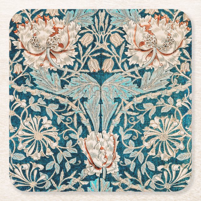 PAPER COASTER : WILLIAM MORRIS : HONEYSUCKLE (Front)