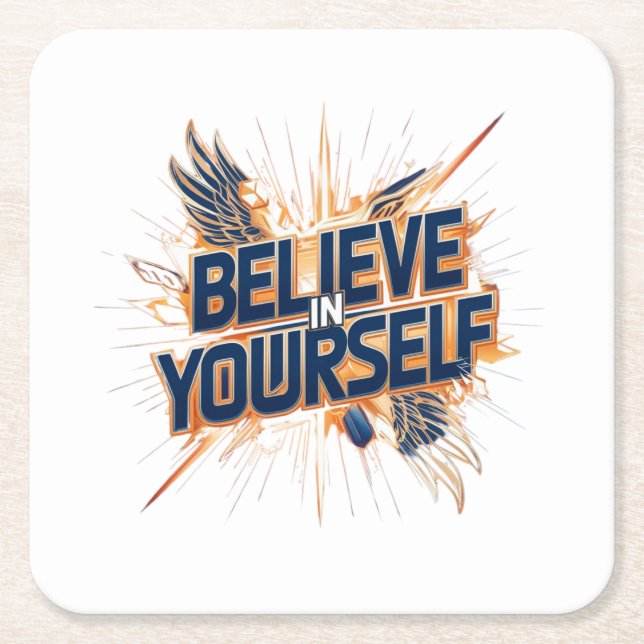 Paper coasters - Believe in Yourself (Front)