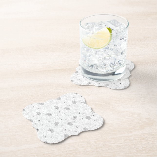 Paper Coasters | Elegant Floral | Wedding Décor (Insitu)