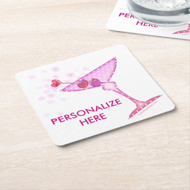 PAPER COASTERS - PINK MARTINI (Angled)