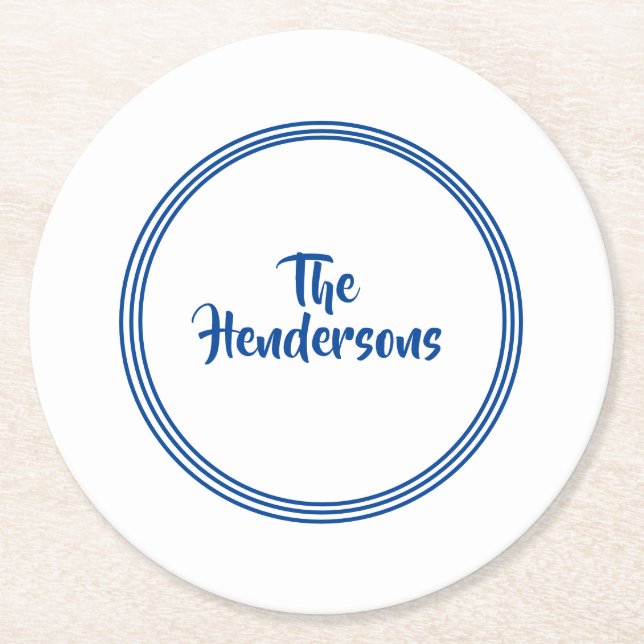 Paper Coasters Set-Custom Name (Front)