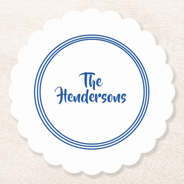 Paper Coasters Set-Custom Name (Front)