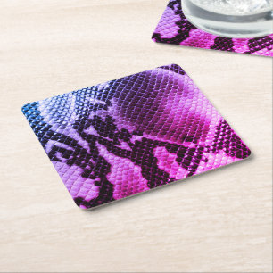 Paper Coasters-Snake Skin Square Paper Coaster