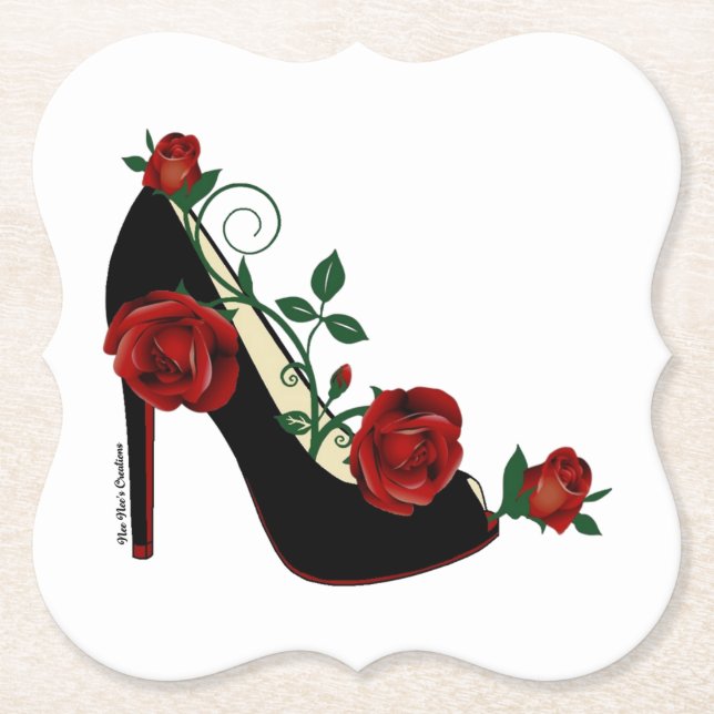 Paper Coasters - Stiletto Rose (Front)