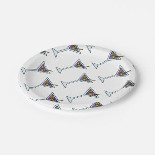 Paper Cocktail Plates - MARTINI DESIGN