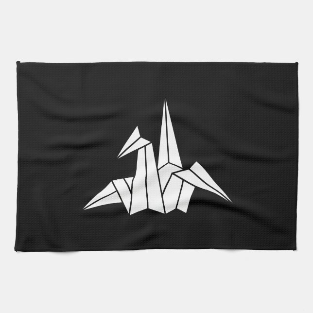 paper crane kitchen towel (Horizontal)