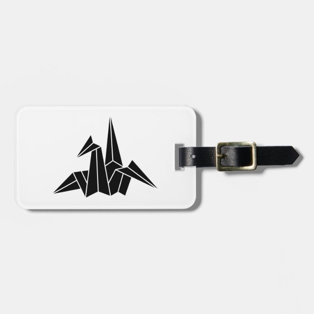 Paper Crane Luggage Tag (Front Horizontal)