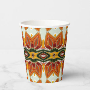 Paper cup, A vibrant colourful classic design   Pa Cups