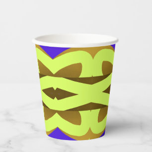 Paper cup, A vibrant colourful classic design   Pa Cups