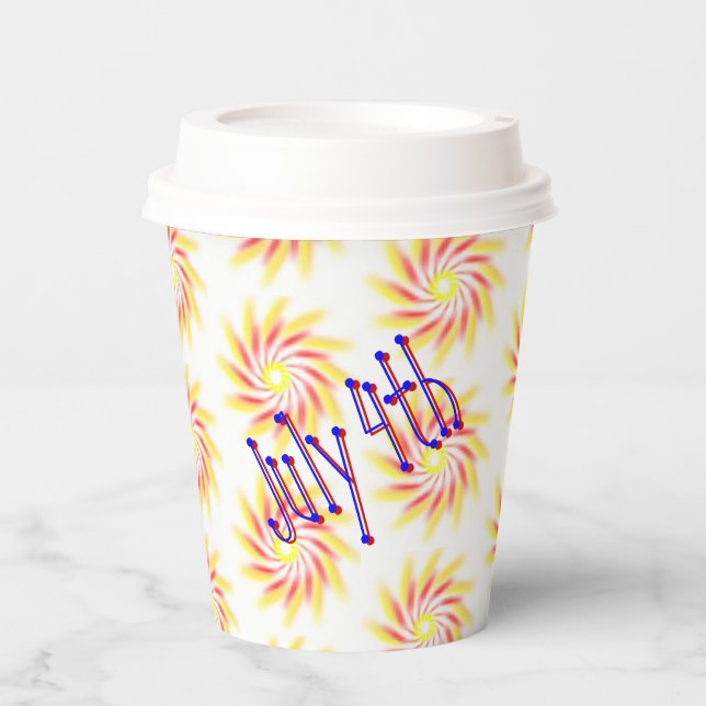 Paper Cup - Fireworks for the Fourth (Front)