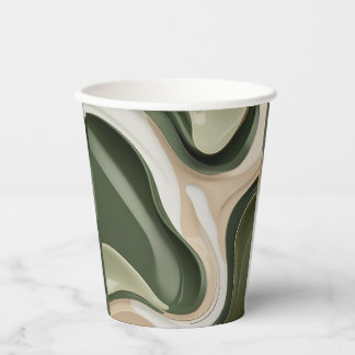 Paper cup in stylish abstract graphic
