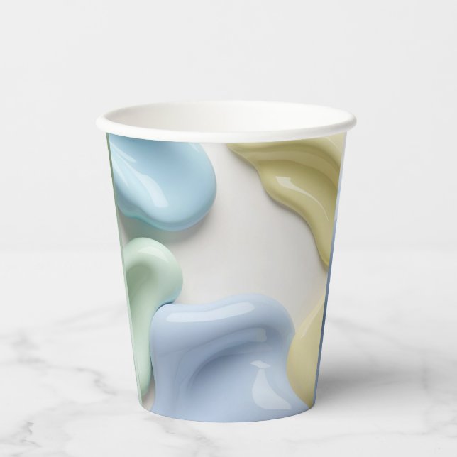 Paper cup in stylish abstract graphic (Front)