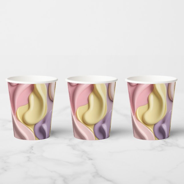 Paper cup in stylish abstract graphic (Multi)