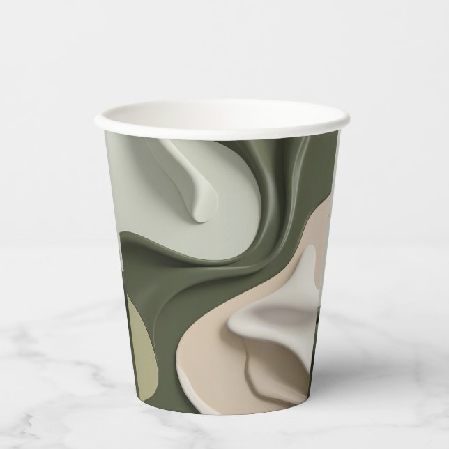 Paper cup in stylish abstract graphic (Front)