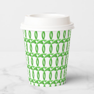 Paper Cup - Interwoven Green Rings