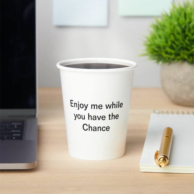 Paper Cup Motivational words  (Insitu)