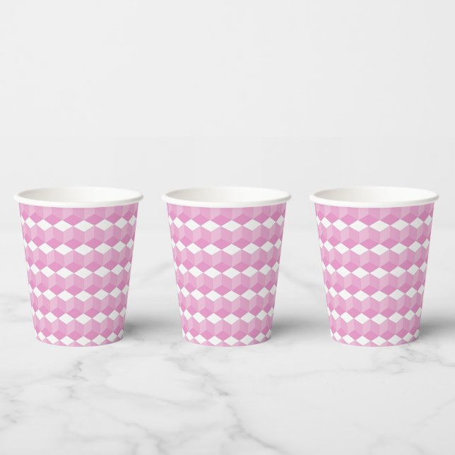 Paper Cup - Pink Blocks in Three Dimensions (Multi)