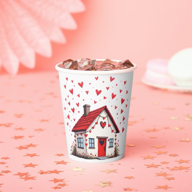 Paper cup with valentine's day design (Insitu)