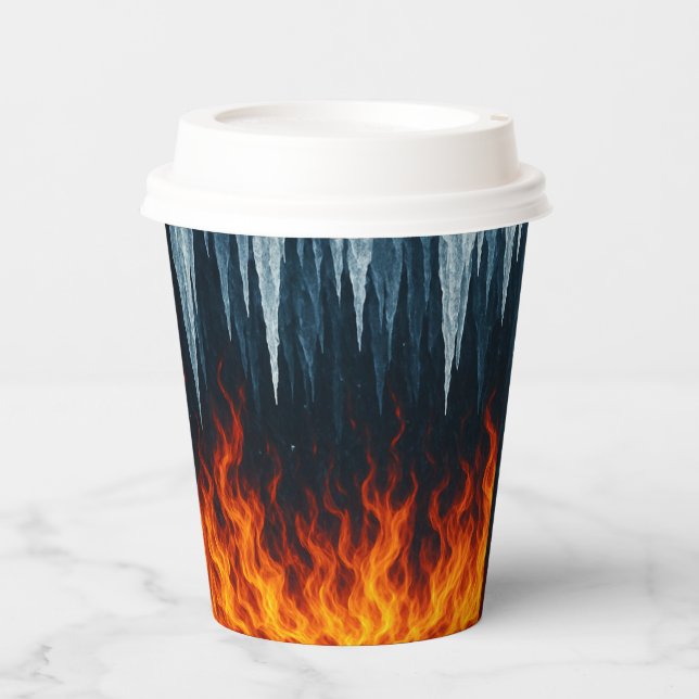 Paper cupClash of Fire and Ice – Elemental Contras Cups (Front)