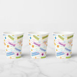 Paper Cups "Chanukah Party"  8 oz.<br><div class="desc">Paper Cups "Hanukkah Party" 8 oz. Also enjoy matching paper plates and paper napkins. Personalize by deleting text, "The Bernsteins" and replace with your own message. Choose your favourite font style, colour, and size. Lavender rectangle below this text can be edited or deleted. All design elements can be transferred to...</div>