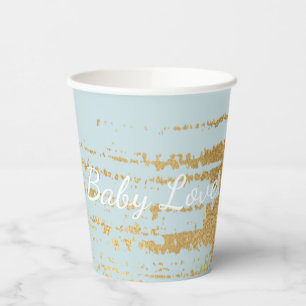 Paper Cups "Classic Light Gold/Blue"  8 oz.