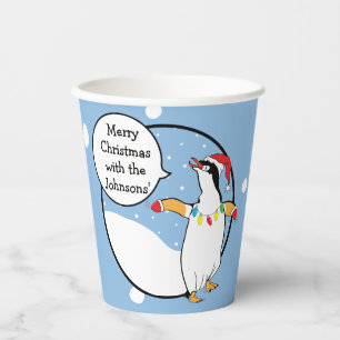 Paper Cups "Happy Penguin"  8 oz.