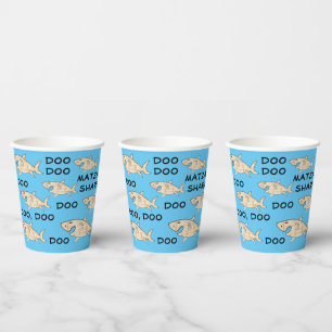 Paper Cups "Passover Matzah Sharks" 8 oz.