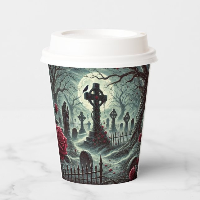 Paper Cups Size: 8oz Paper Cup, Lid: Lid (Front)