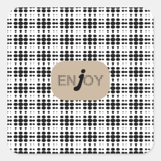 Paper cups square sticker