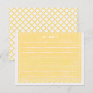 Paper Cut Banner Stationery - Lemon Invitation