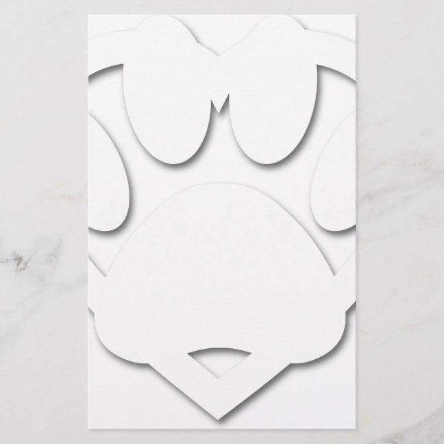 Paper Cut Dog Paw And Heart Shape (Front)