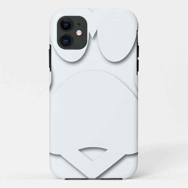 Paper Cut Dog Paw And Heart Shape Case-Mate iPhone Case (Back)