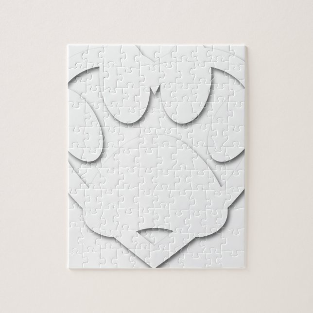 Paper Cut Dog Paw And Heart Shape Jigsaw Puzzle (Vertical)