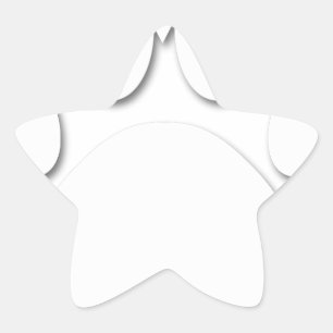 Paper Cut Dog Paw And Heart Shape Star Sticker