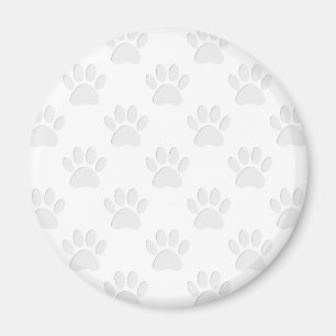 Paper Cut Dog Paw Pattern Magnet