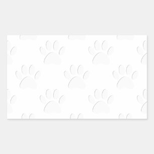 Paper Cut Dog Paw Pattern Sticker