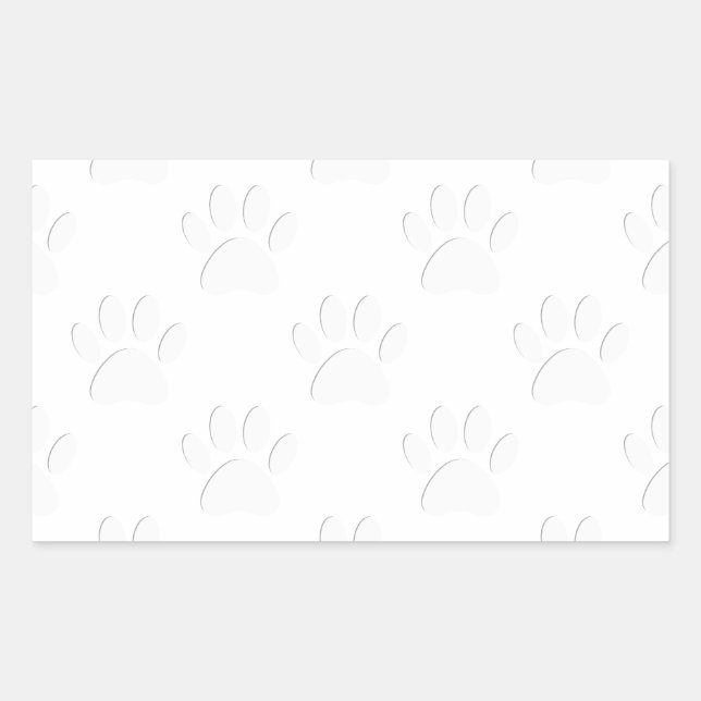 Paper Cut Dog Paw Pattern Sticker (Front)