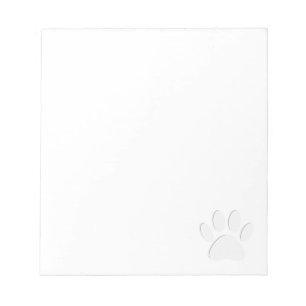 Paper Cut Dog Paw Print Custom  Notepad