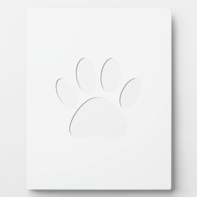 Paper Cut Dog Paw Print Plaque (Front)