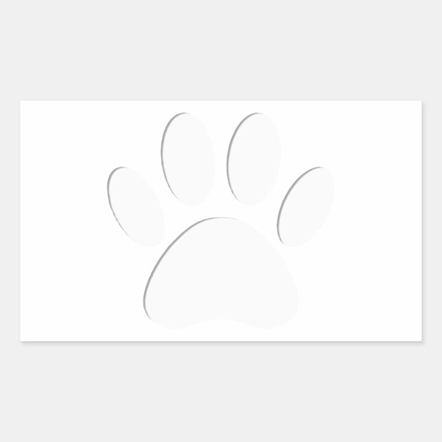 Paper Cut Dog Paw Print Sticker (Front)