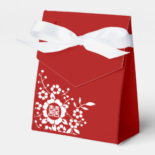 Paper Cut Flowers • Double Happiness Favor Box