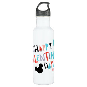 Paper Cut Mickey   Happy Valentine's Day 710 Ml Water Bottle