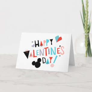Paper Cut Mickey   Happy Valentine's Day Card