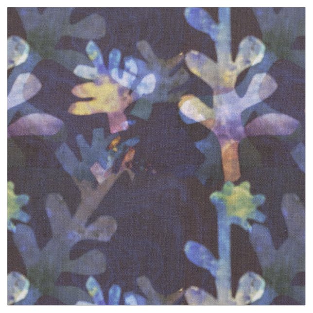 Paper Cut Trees Fabric (Close Up)