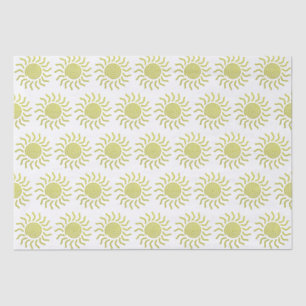 Paper Cut Yellow Sun Print