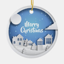 Paper Cutout Winter Scene