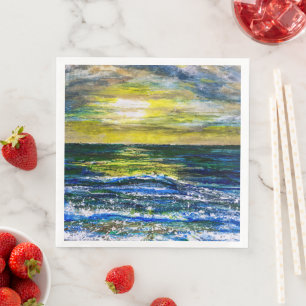 Paper Dinner Napkins - Sunset Seaside Moods